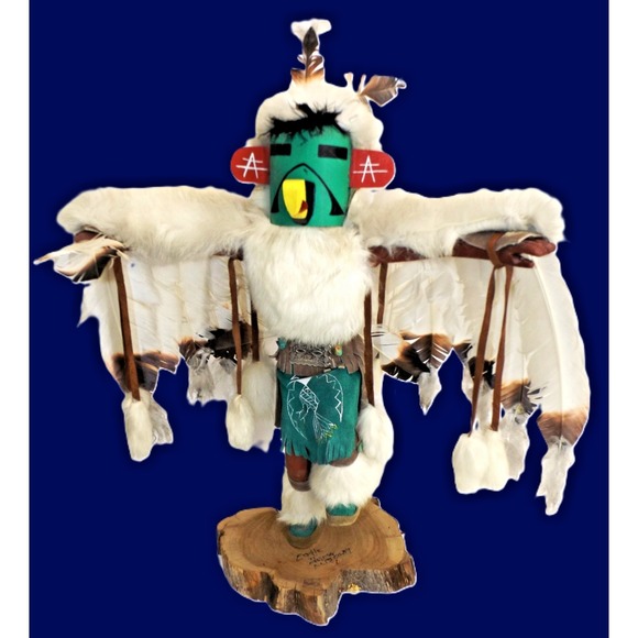 Other - Navajo Native American signed Eagle Dancer Kachina Doll - Large - 22" tall !